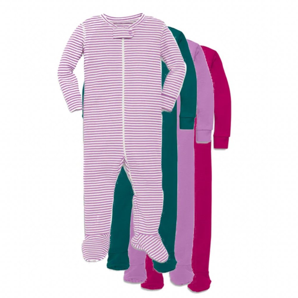 Primary Organic Zip Footie Onesie Bundle